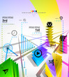 City modern infographics banner design template