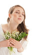 Woman with flowers