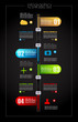 Infographic design template with paper tags.