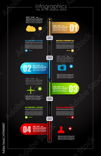 Vector: Infographic design template with paper tags. Infographic design template with paper tags.