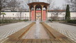 Series fountains in the Moroccan courtyard