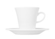 White cup with seucer isolated on white background
