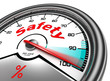 Illustration: safety concept meter hundred safety concept meter hundred