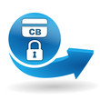 paiement sécurisé sur bouton web bleu