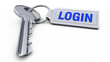 Schlüssel mit Anhänger - Login