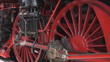 Video: Steam locomotive wheels close up. Steam locomotive wheels close up.