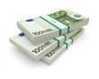 Euro bills stacks