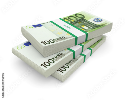 Illustration: Euro bills stacks Euro bills stacks