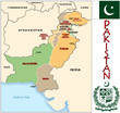 Pakistan Asia emblem map symbol administrative divisions