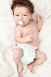 Photo: Cute baby boy with dark hair. Cute baby boy with dark hair.