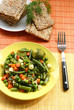 Steamed vegetables with cookies