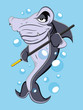 Cartoon Shark Vector Illustration