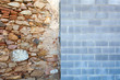 Contrast between wall styles