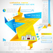 Vector: vector illustration of origami web template vector illustration of origami web template