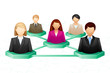 Vektor: vector illustration of social human networking vector illustration of social human networking