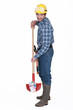 Foto: Tradesman shovelling money Tradesman shovelling money