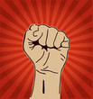 Clenched fist held high