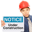 Under Construction Sign (on white)