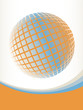Colorful digital globe design vector.