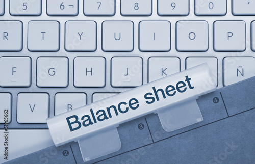 Photo: Balance sheet tastatur folder Balance sheet tastatur folder