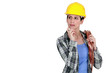 craftswoman thinking
