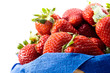 Basket of strawberries closeup