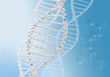 DNA helix against the colored background