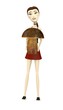 3d render of cartoon character with boletus erytropus