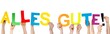 hands holding ALLES GUTE!