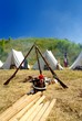 reconstructed french war camp