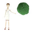 Illustration: 3d render of cartoon character with morula cell 3d render of cartoon character with morula cell