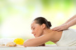 beautiful spa woman lying on the couch