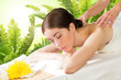 beautiful spa woman lying on the couch