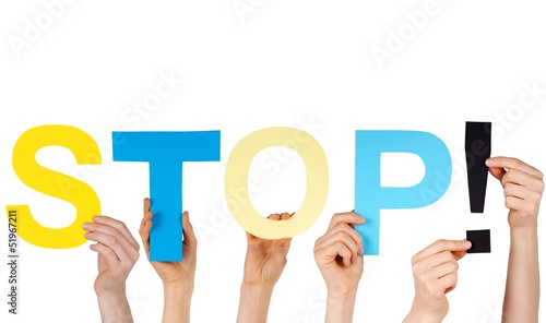 Photo: letters saying STOP! letters saying STOP!