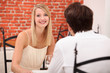 Foto: Couple on a date in a restaurant Couple on a date in a restaurant