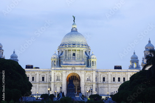 Photo: Beautiful facade of Victoria Memorial hall at night Beautiful facade of Victoria Memorial hall at night