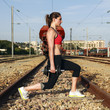 Fente avant: fitness girl