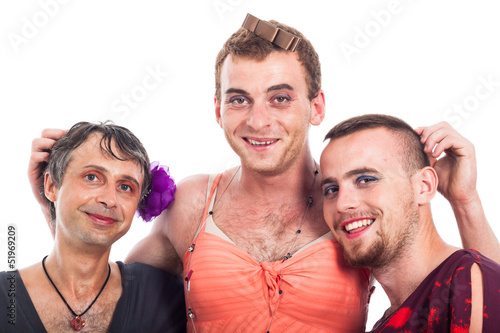 Photo: Happy boys cross-dressing Happy boys cross-dressing