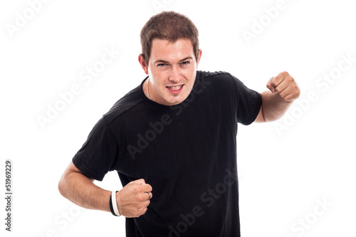 Photo: Angry man attacking Angry man attacking