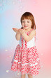 Child playing with soap bubbles