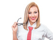 Photo: Portrait of cheerful smile young formal woman Portrait of cheerful smile young formal woman