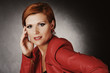 Red Hair. Fashion Girl Portrait. 