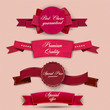 Set of Superior Quality and Satisfaction Guarantee Ribbons, Labe