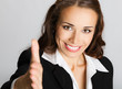 Foto: Businesswoman giving hand for handshake Businesswoman giving hand for handshake