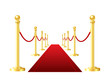 red event carpet isolated on a white background