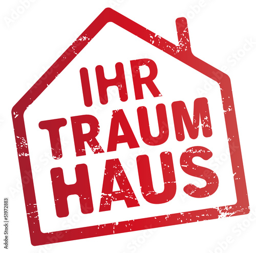Vector: Stempel Ihr Traumhaus Hausform Stempel Ihr Traumhaus Hausform