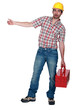 Photo: Open-mouthed laborer Open-mouthed laborer
