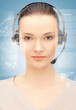 futuristic female helpline operator