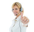 Friendly Beautiful Blonde Telemarketer