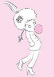sketch-girl-with-bubble-gum